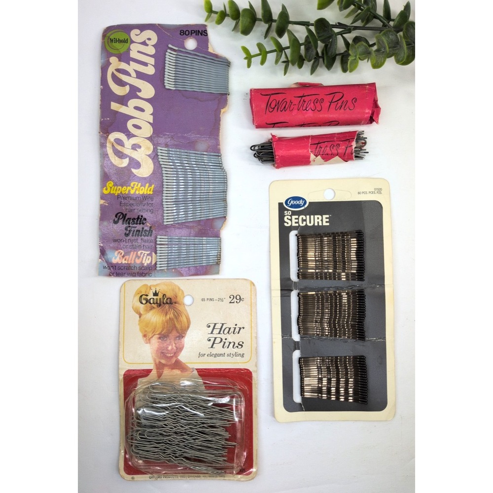 VNTG MIXED LOT😍Goody Wilhold Tovar Tress Hair Bobby Gayla Bob Pins Gaylord Ball